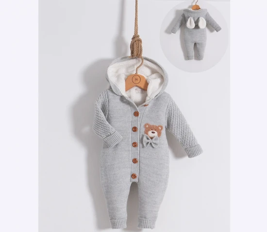 אוברול nipperland צמר מבפנים בצבע כחול בהיר