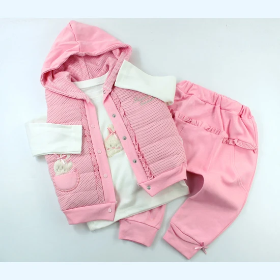 סט 3 חלקים של HIPPAL בצבע ורוד לבן