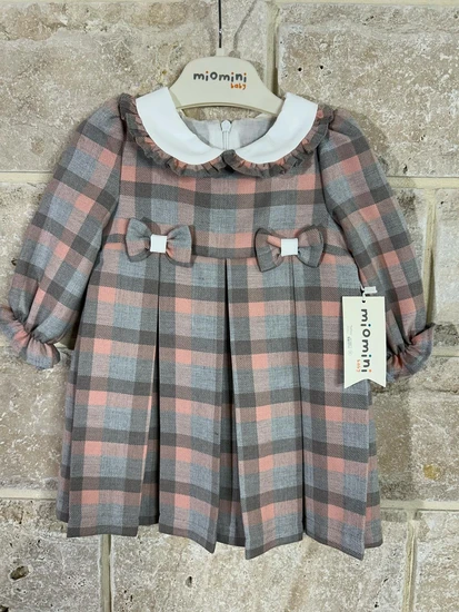 שמלה צבעונית מהממת מבית niomini עם צווארון לבן