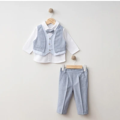 סט מהמם חגיגי מאוד לבן כחול בהיר מבית MYMIO