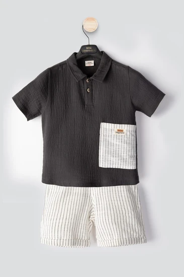 סט שחור פסים בצבעים חזקים