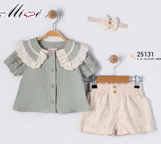 סט מושלם משני חלקים בצבע פיסטוק ואופוויט מבית MISSI