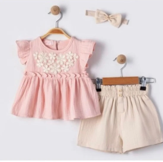 סט מיוחד בצבע ורוד עם מכנס מבית MISSI