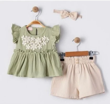 סט מיוחד בצבע פיסטוק עם מכנס מבית MISSI